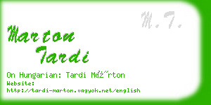 marton tardi business card